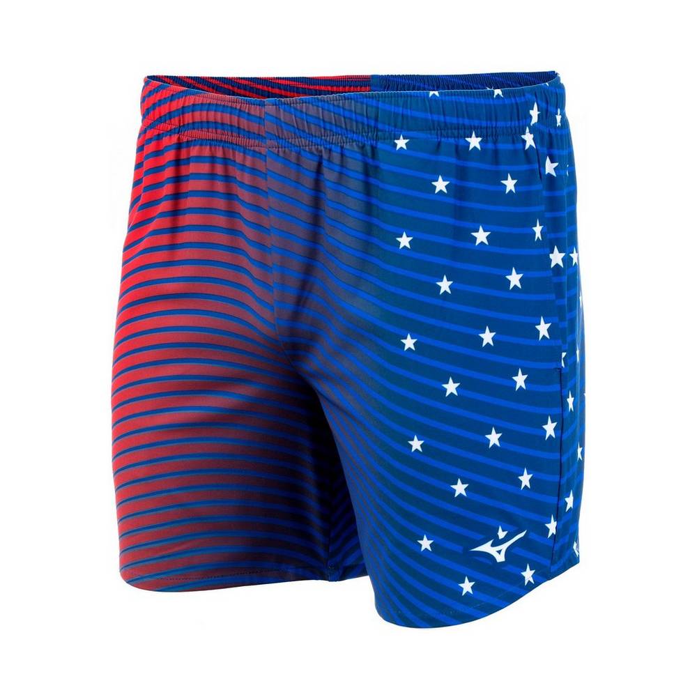 Womens Mizuno 5" Printable Shorts Navy Philippines (RQYLEK401)